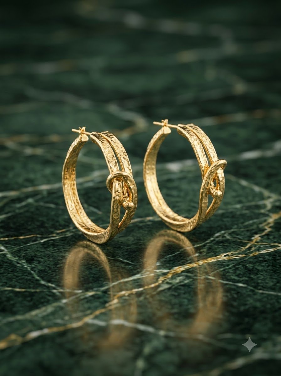 Minimal gold-tone hoop earrings
